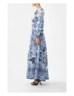BUTTON DRESS WITH SHAPED WAISTBAND