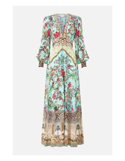 BUTTON DRESS WITH SHAPED WAISTBAND