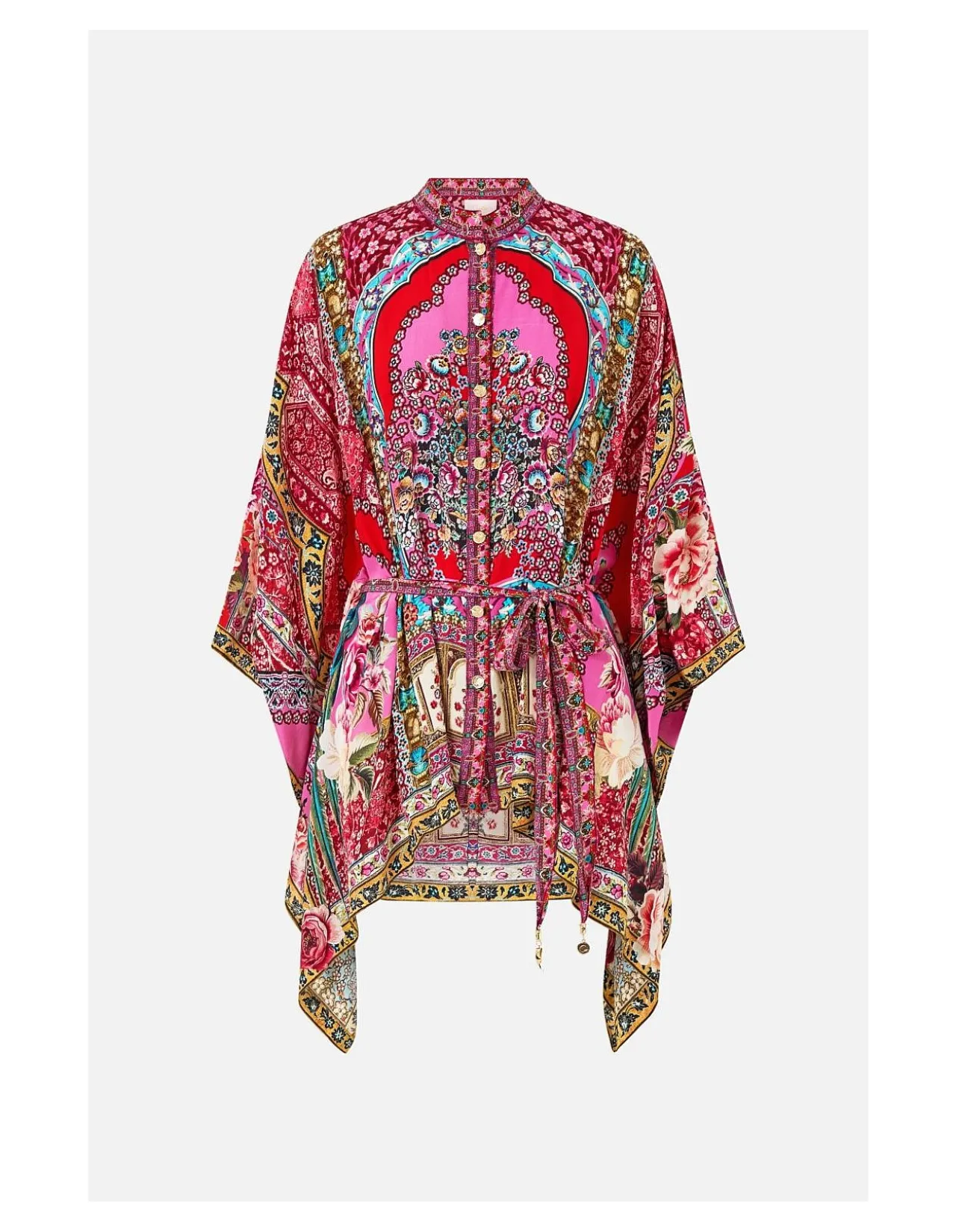 BUTTON THROUGH SCARF BLOUSE