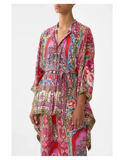 BUTTON THROUGH SCARF BLOUSE
