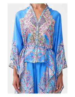 BUTTON THROUGH SCARF BLOUSE