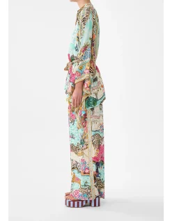 BUTTON THROUGH SCARF BLOUSE