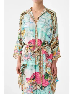 BUTTON THROUGH SCARF BLOUSE