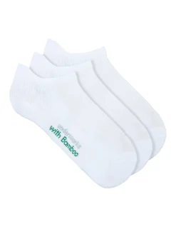 BY UNDERWORKS WOMENS BAMBOO SPORT CUSHIONED HEEL TAB SOCK 3 PACK