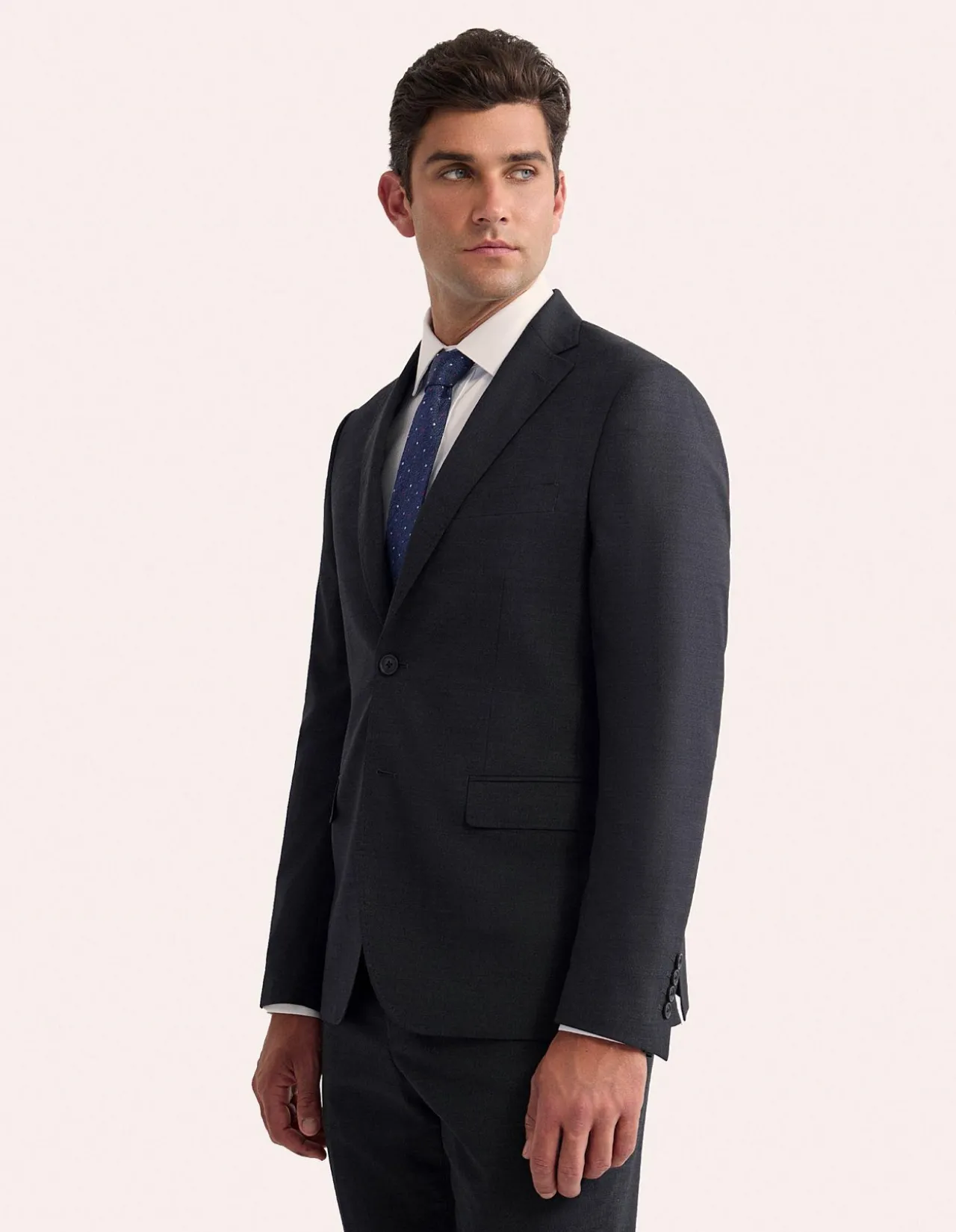 BYRON CHARCOAL WOOL SUIT JACKET