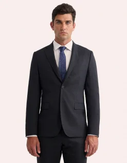 BYRON CHARCOAL WOOL SUIT JACKET