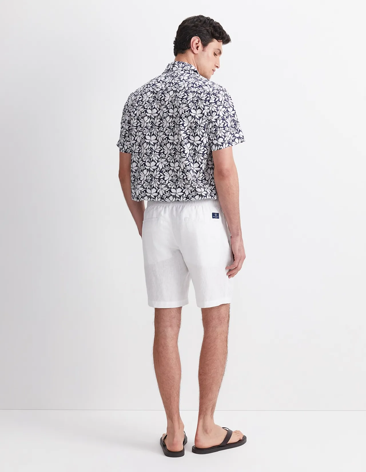 CAFFERY YARN-DYED LINEN SHORT
