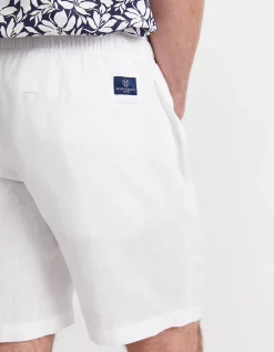 CAFFERY YARN-DYED LINEN SHORT