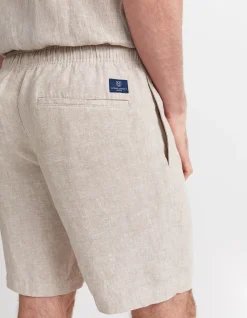 CAFFERY YARN-DYED LINEN SHORT