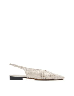 Cali Hand Woven Nappa Leather Flat