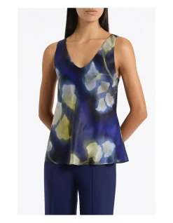 CALLA LILY SILK VISCOSE SCOOP CAMI