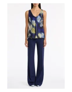 CALLA LILY SILK VISCOSE SCOOP CAMI