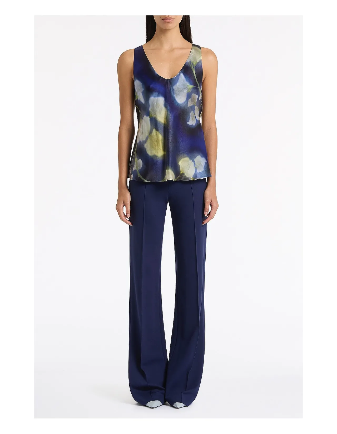 CALLA LILY SILK VISCOSE SCOOP CAMI