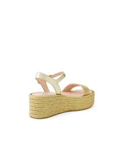 Camelian Woven Platform Wedge Sandals