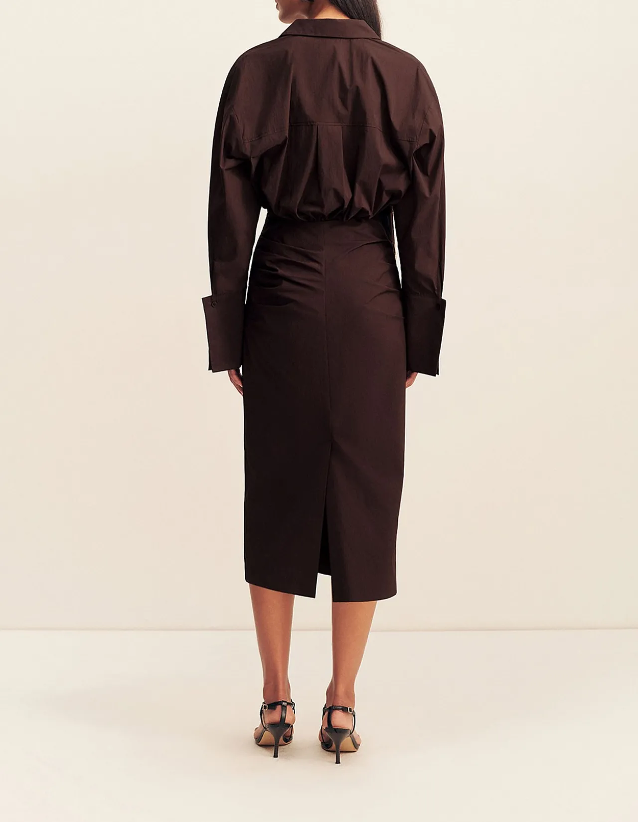 CAMPBELL SHIRT FITTED MIDI DRESS