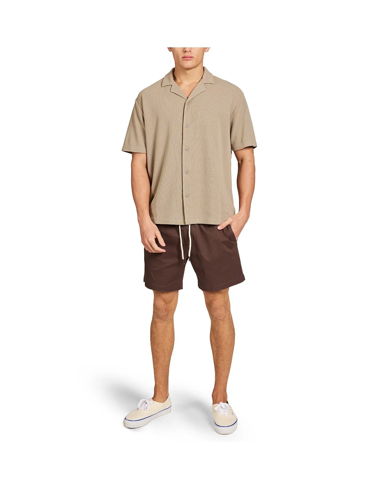 CARLOS COTTON WAFFLE SS SHIRT