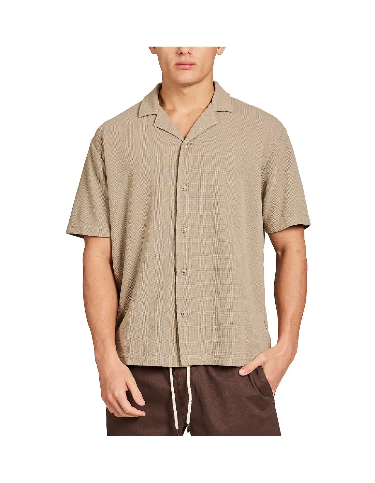 CARLOS COTTON WAFFLE SS SHIRT