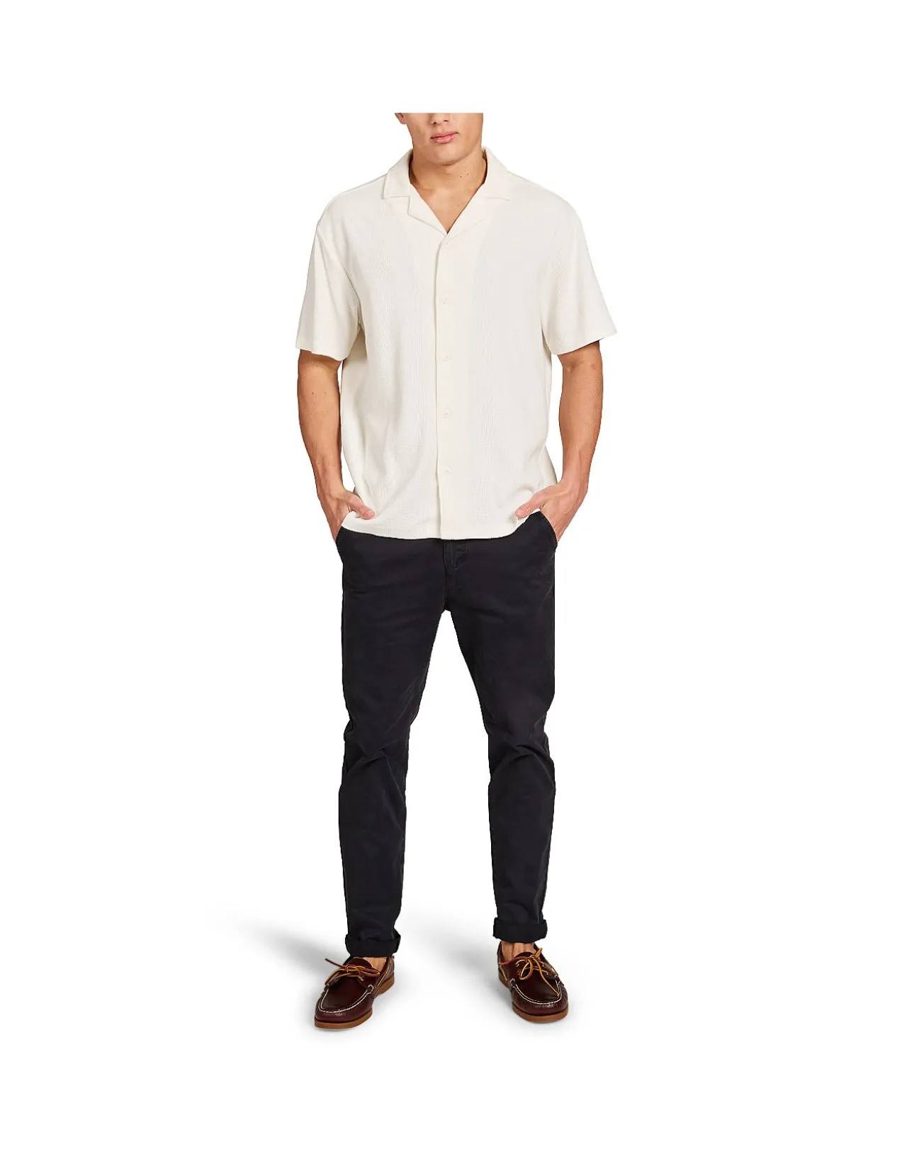 CARLOS COTTON WAFFLE SS SHIRT