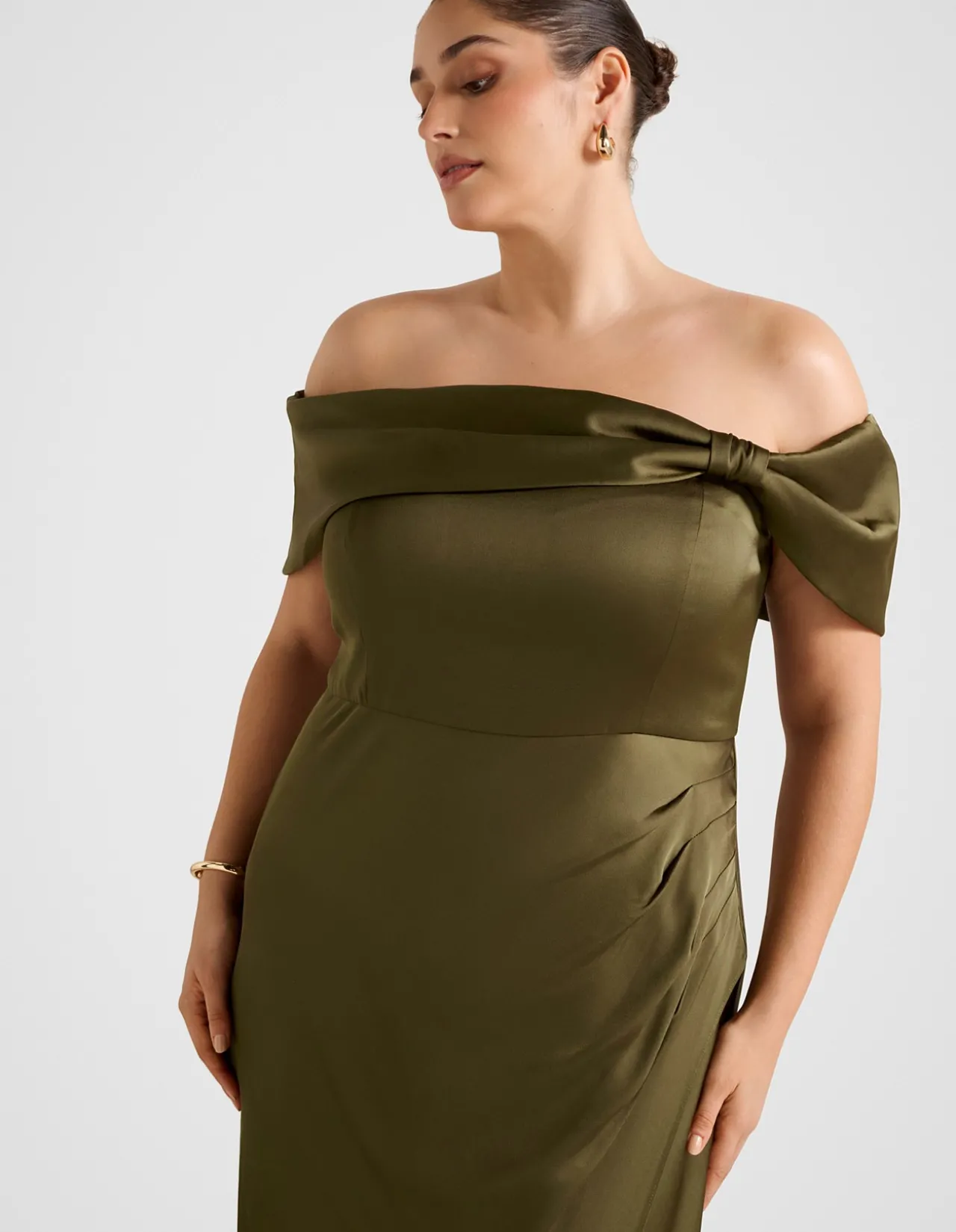 CARMELLA CURVE BARDOT MIDI DRESS