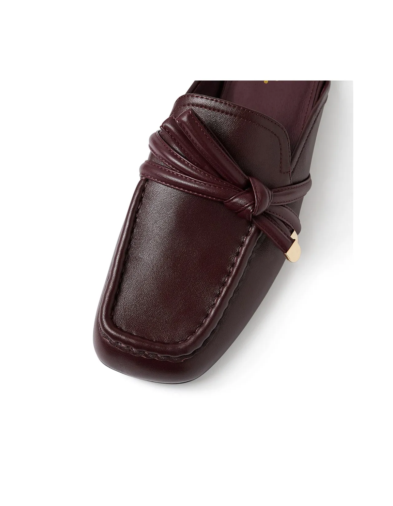 Carmil Knotted Detail Leather Mule Loafers