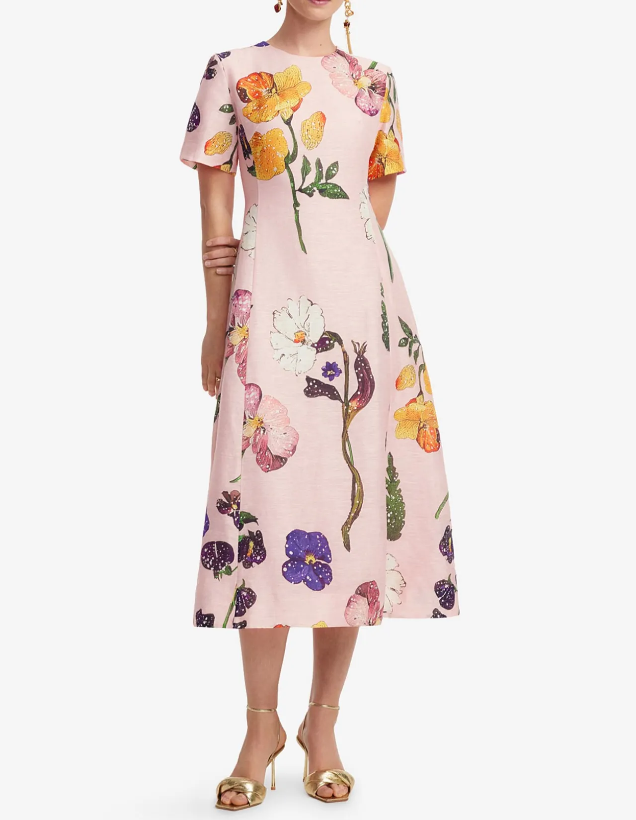 Caroline Short Sleeve Midi Dress