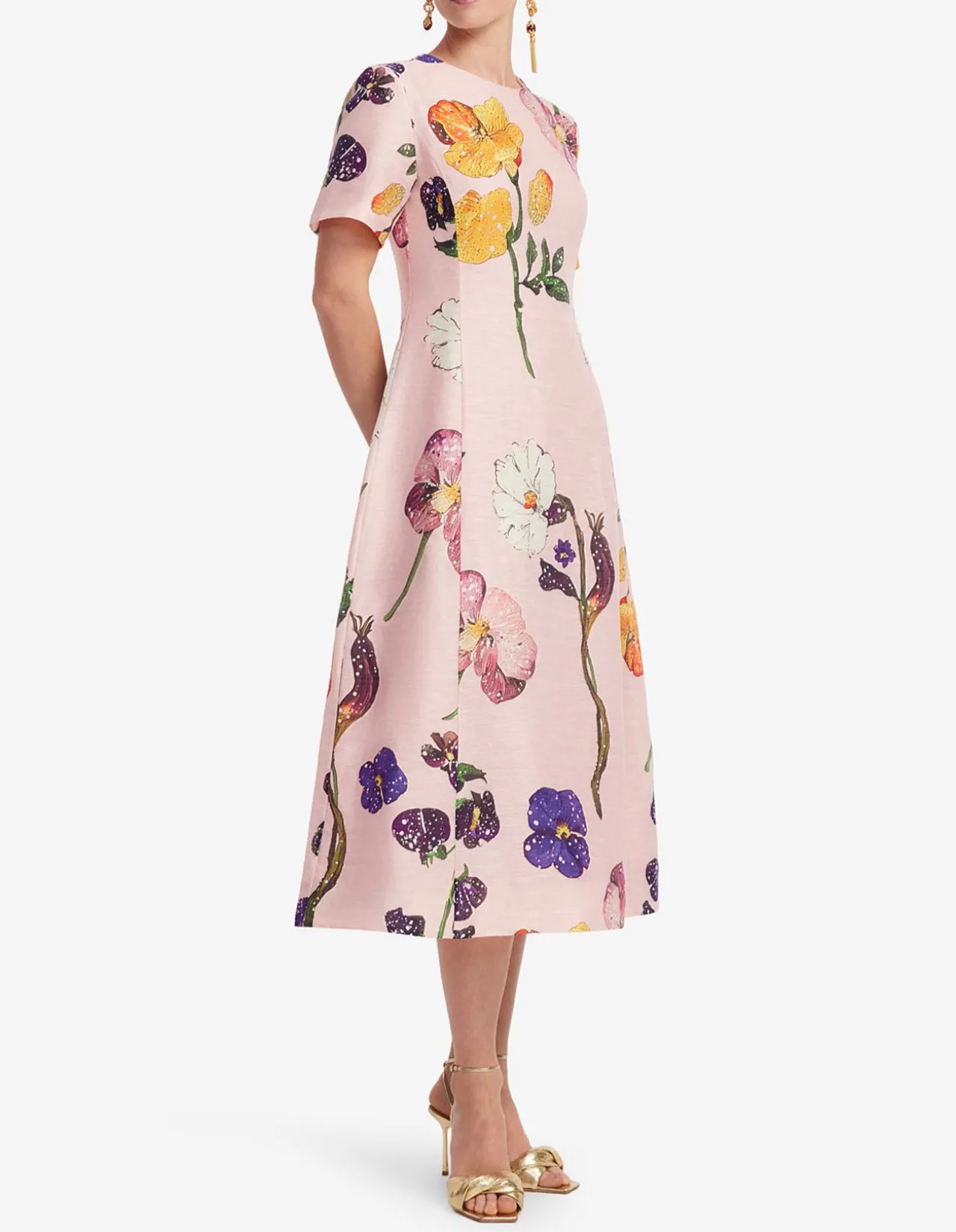 Caroline Short Sleeve Midi Dress
