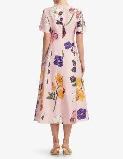 Caroline Short Sleeve Midi Dress