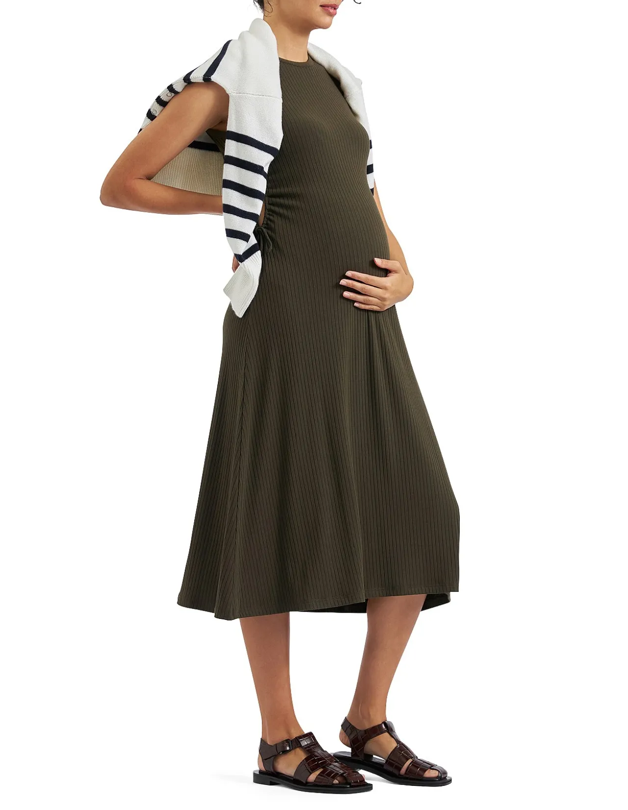 CAROL RIB A-LINE DRESS