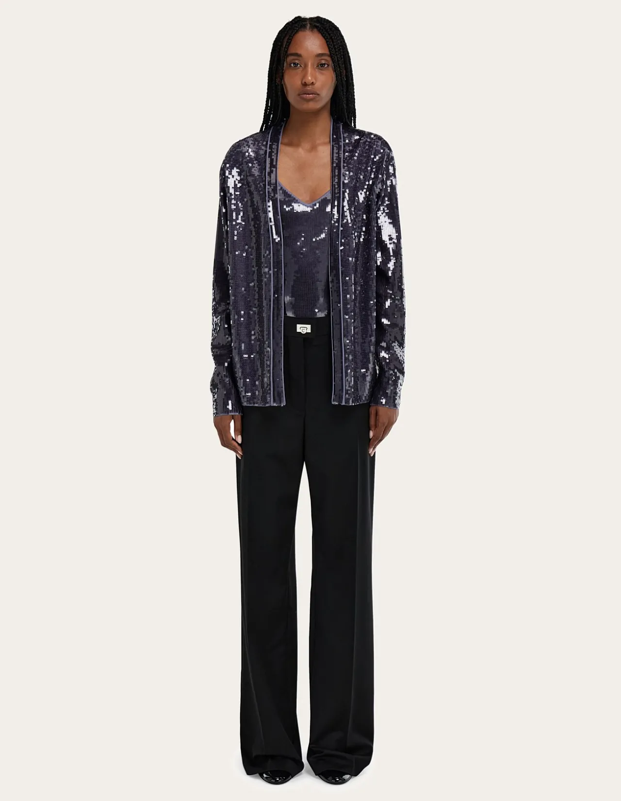 CASHMERE BLEND TAILORED TROUSER