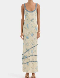 Cecile Ruffle Slip Dress