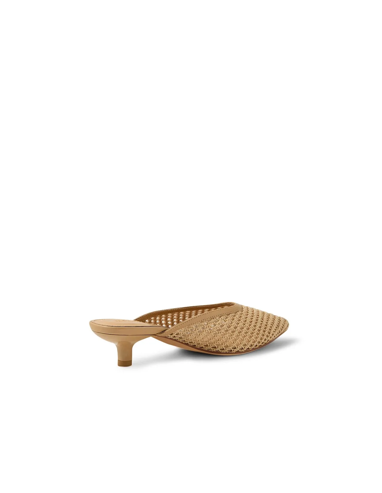 Celeb Woven Leather Pointed Mules