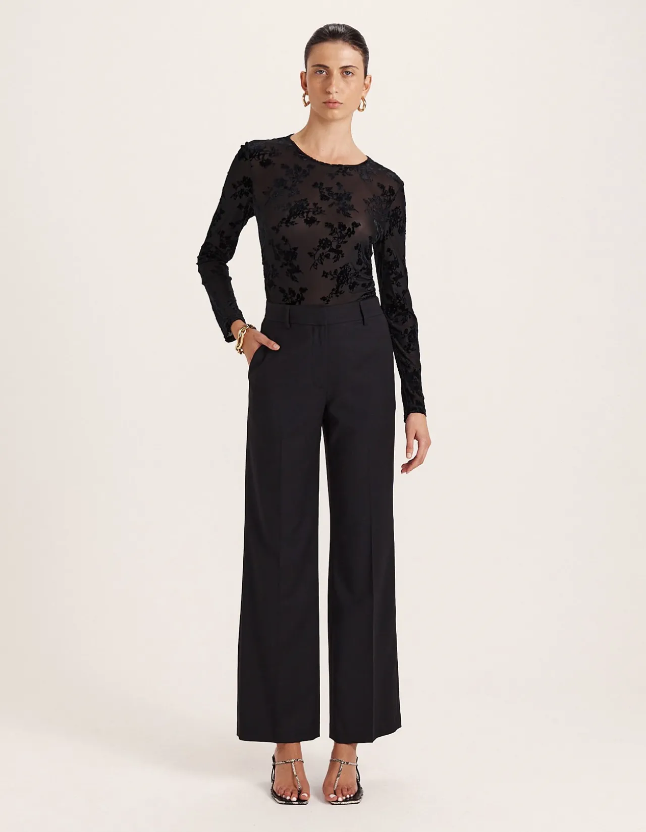 Celeste Wool Straight Leg Pant