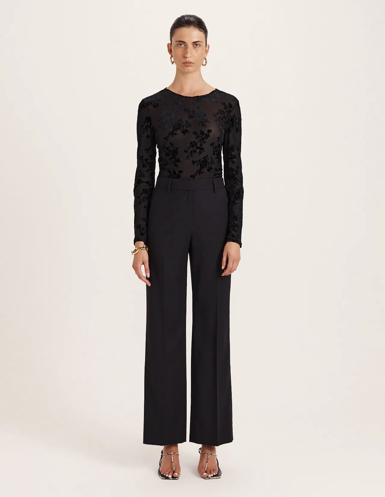 Celeste Wool Straight Leg Pant
