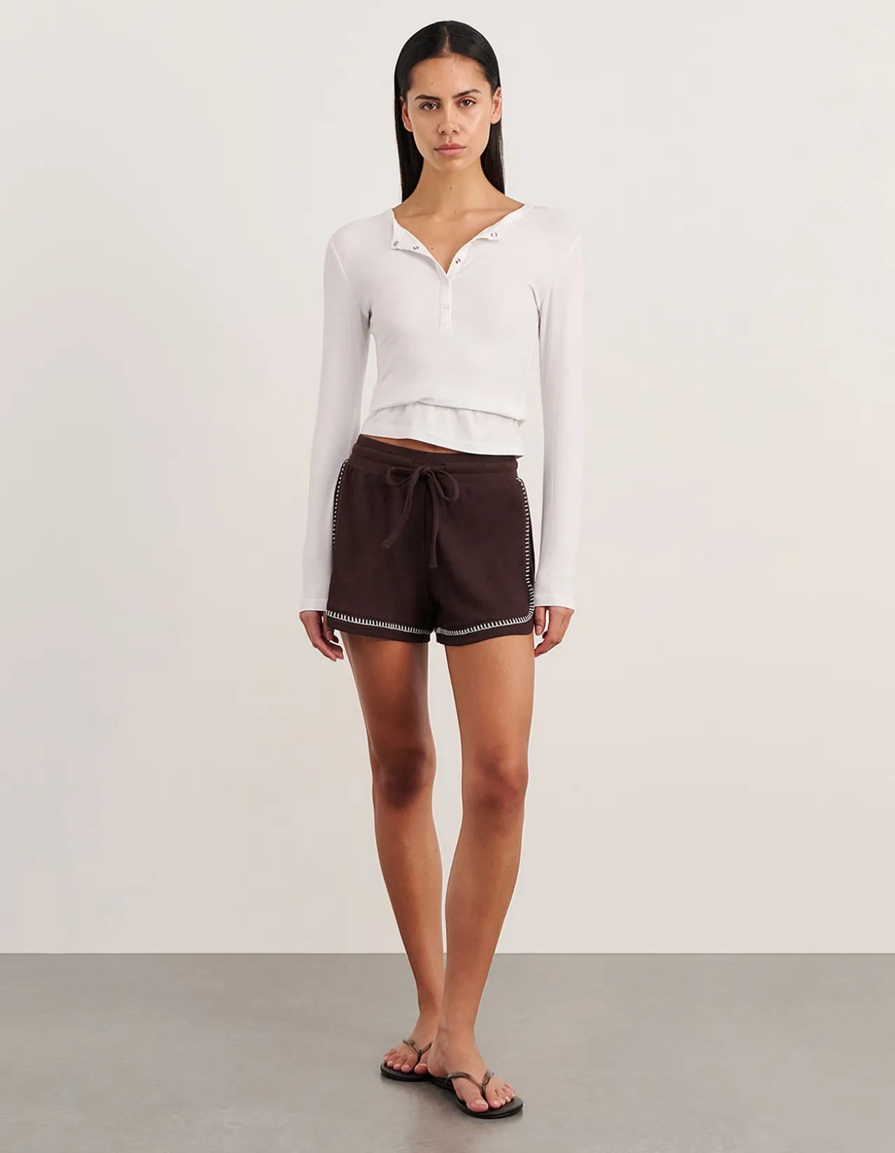 CELINA BLANKET STITCH SHORT