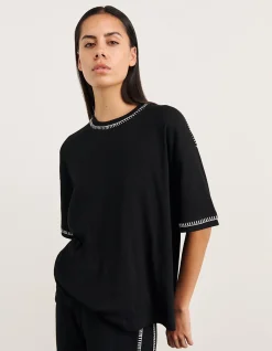 CELINA BLANKET STITCH TEE