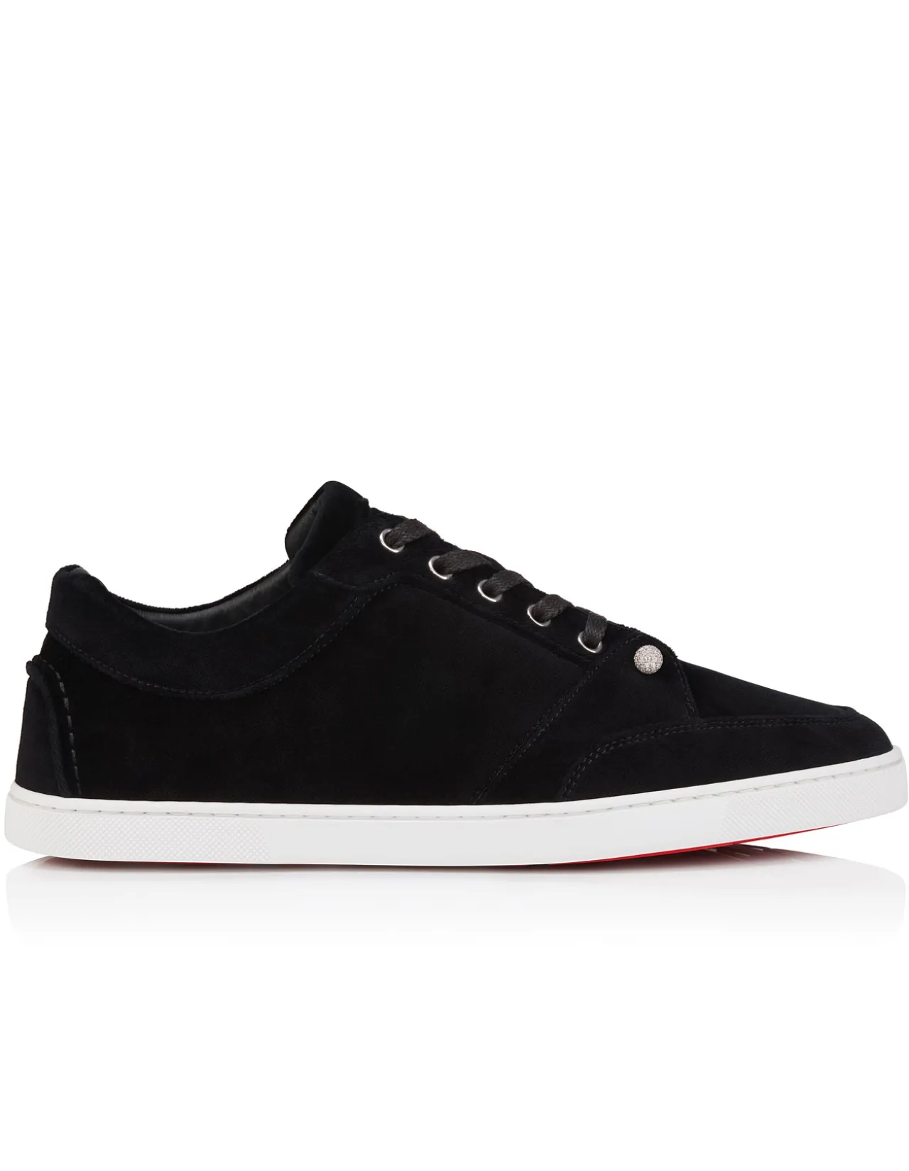 CHAMBELISNEAK PIN STRASS FLAT VELVET DS BLACK