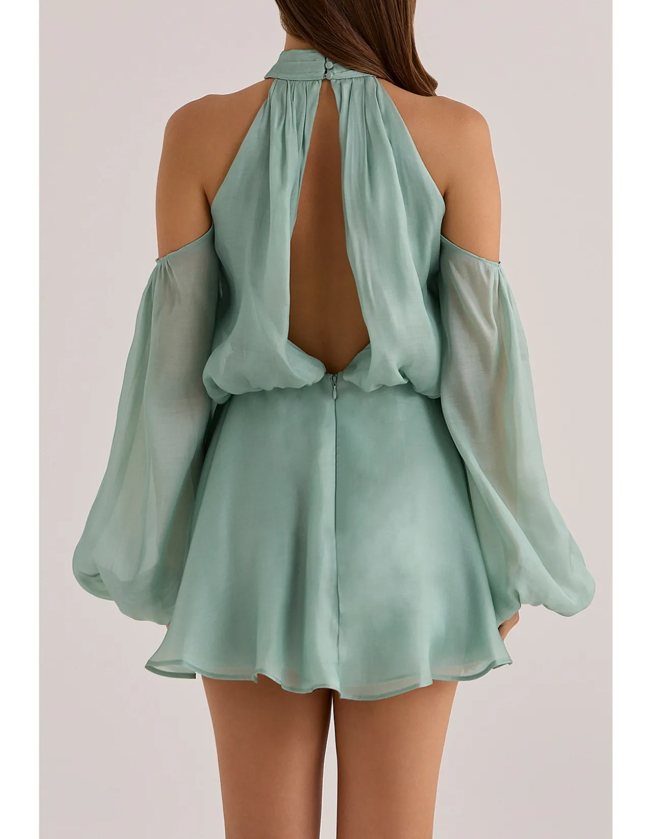 CHANTELLE SILK OPEN BACK MINI DRESS