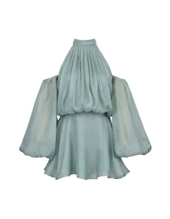 CHANTELLE SILK OPEN BACK MINI DRESS