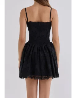 CHLOE COTTON ANGLAISE LACE MINI DRESS