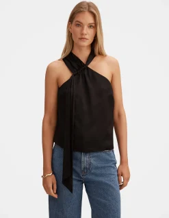 CHRISTINA SATIN RUCHED CAMI TOP