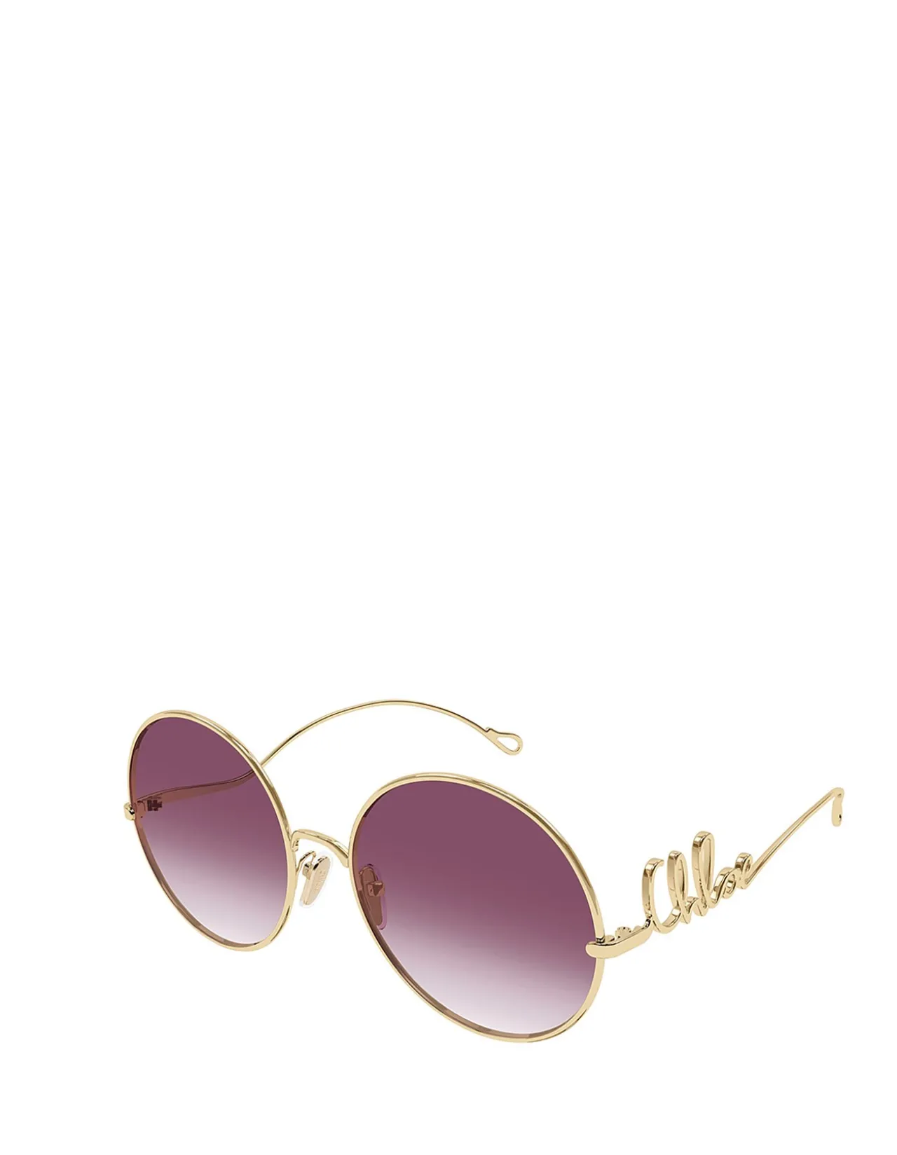 CH0329S GOLD ROUND SUNGLASSES WITH RED LENSES