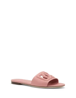 Ciabatta Vitello Liscio Logo Slide Sandals