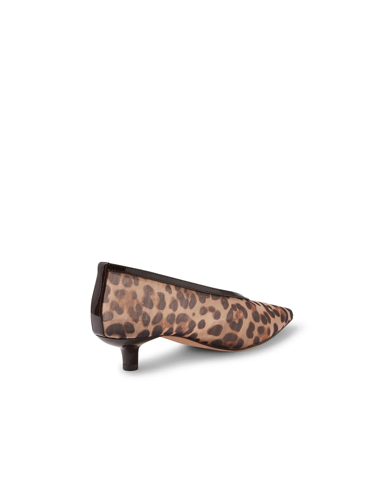 Cippesh Leopard Mesh Pointed Toe Pumps