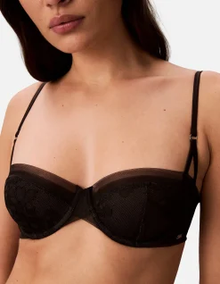 CK BLACK BRIDAL LIGHTLY LINED BALCONETTE