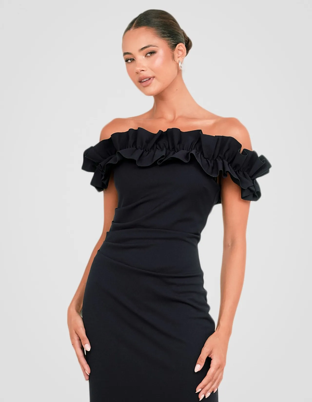 CLARA OFF SHOULDER MIDI DRESS