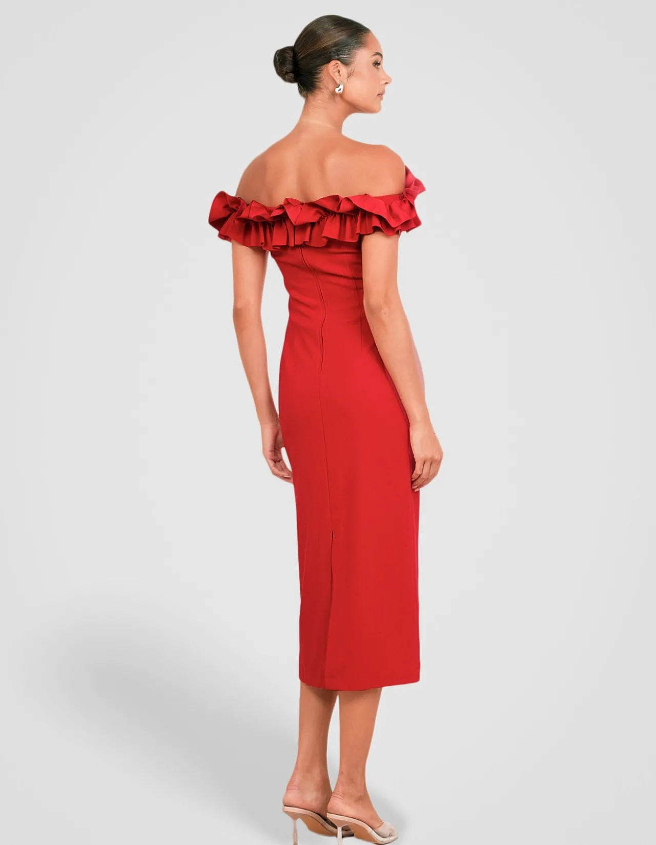 CLARA OFF SHOULDER MIDI DRESS