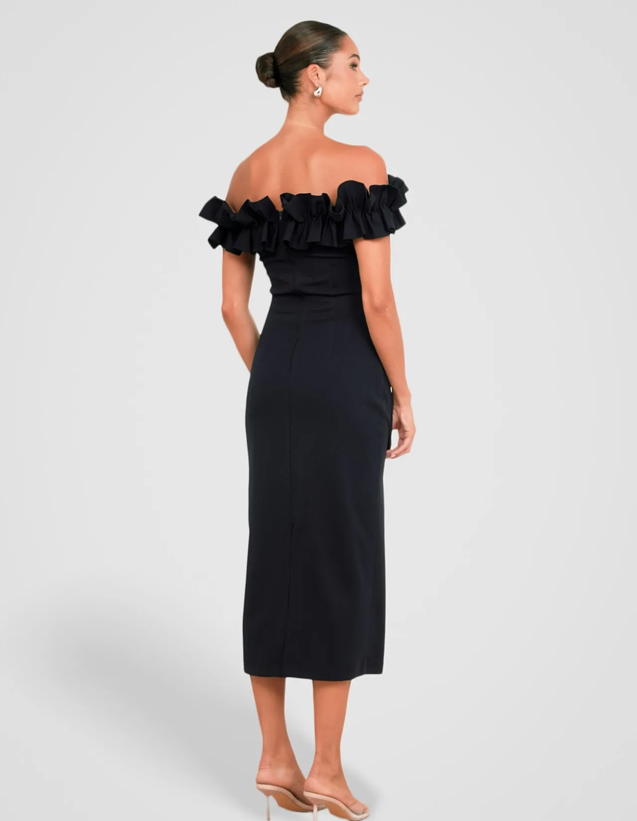 CLARA OFF SHOULDER MIDI DRESS