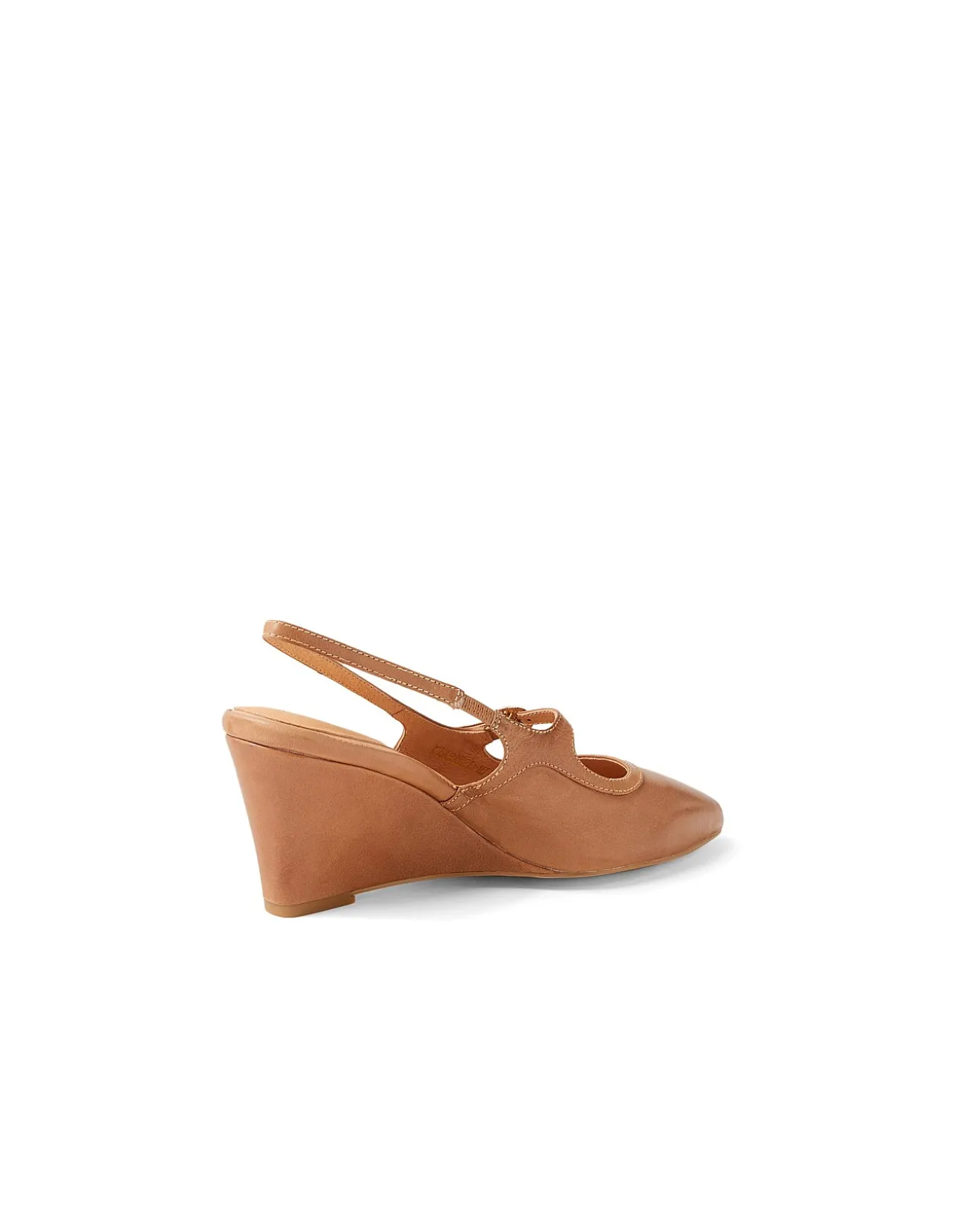 Clarabel Buckled Slingback Wedge Heels