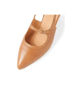 Clarabel Buckled Slingback Wedge Heels