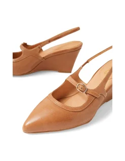 Clarabel Buckled Slingback Wedge Heels